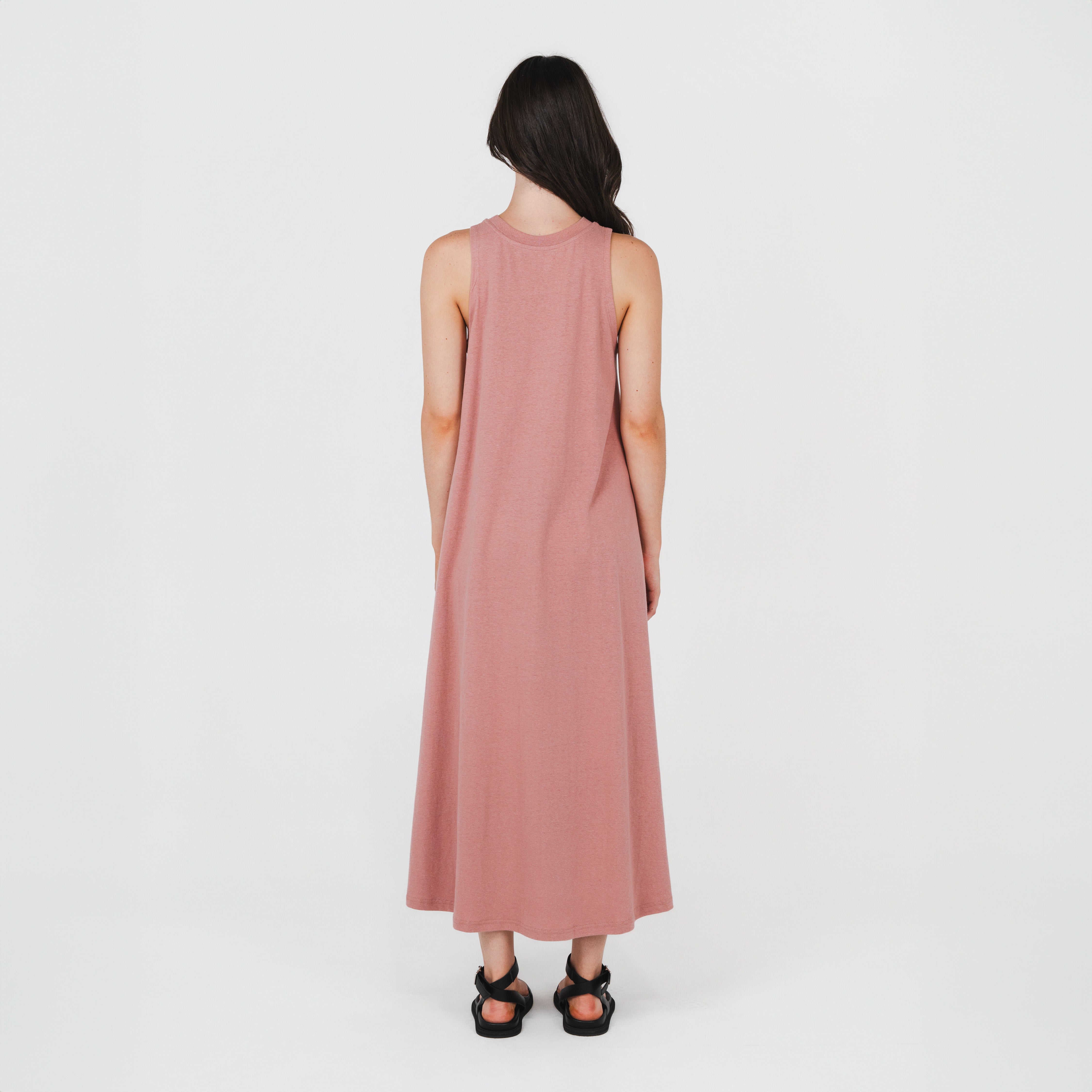 A-Line Tank Dress Peach Beige