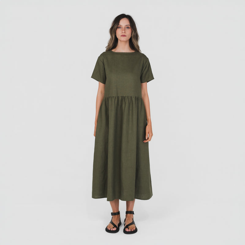 Smock Dress Olive