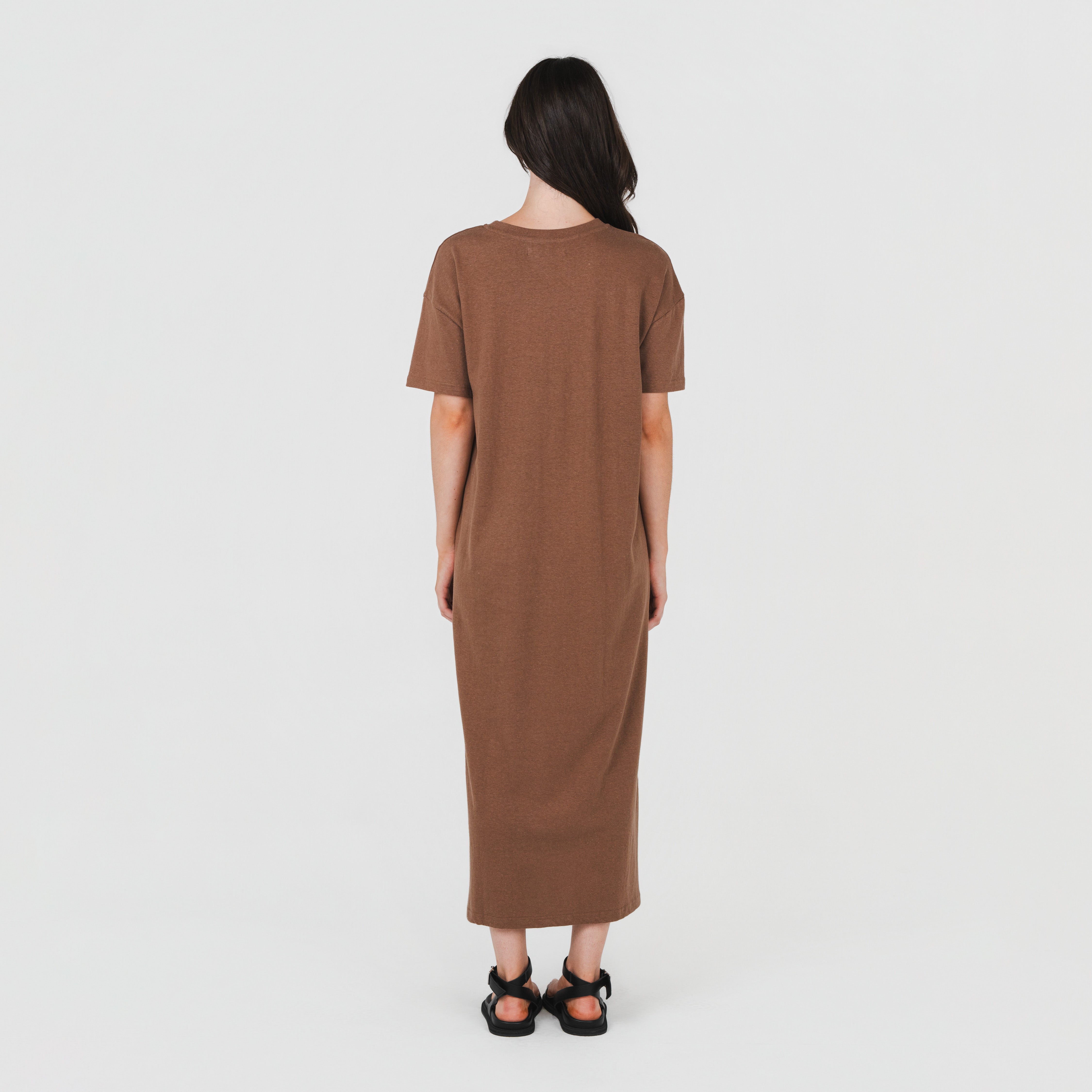sizes of men's dress shirts T-Shirt Dress Maxi Toasted Coconut – Hemp Clothing Australia